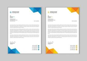 Corporate modern business letterhead design template. Letterhead template in flat style. Professional and modern corporate letterhead vector template Free Vector.
