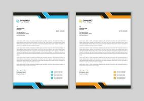 Corporate modern business letterhead design template. Letterhead template in flat style. Professional and modern corporate letterhead vector template Free Vector.