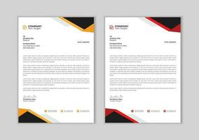 Modern corporate letterhead template design. Creative and Professional business style letterhead design  template. Letterhead template in flat style Free Vector. vector