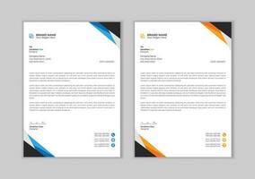 Corporate modern business letterhead design template. Letterhead template in flat style. Professional and modern corporate letterhead vector template Free Vector.