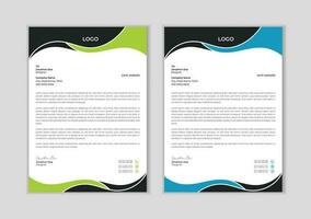 Modern corporate letterhead template design. Creative and Professional business style letterhead design  template. Letterhead template in flat style Free Vector. vector