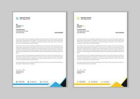 Modern corporate letterhead template design. Creative and Professional business style letterhead design  template. Letterhead template in flat style Free Vector. vector