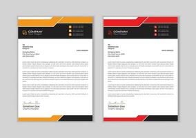 Corporate modern business letterhead design template. Letterhead template in flat style. Professional and modern corporate letterhead vector template Free Vector.