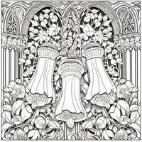 Art Nouveau Coloring Page photo