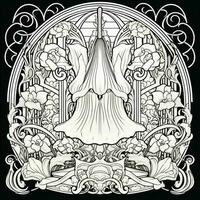 Art Nouveau Coloring Page photo