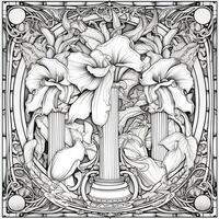 Art Nouveau Coloring Page photo