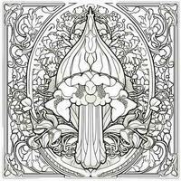 Art Nouveau Coloring Page photo