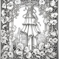 Art Nouveau Coloring Page photo