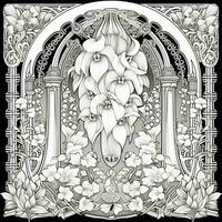 Art Nouveau Coloring Page photo