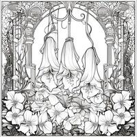 Art Nouveau Coloring Page photo