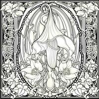 Art Nouveau Coloring Page photo