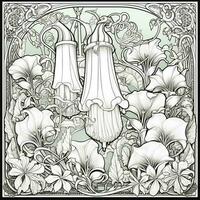 Art Nouveau Coloring Page photo