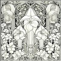 Art Nouveau Coloring Page photo