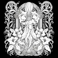 Art Nouveau Coloring Page photo