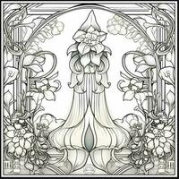 Art Nouveau Coloring Page photo