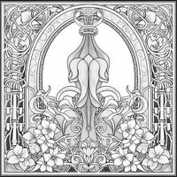 Art Nouveau Coloring Page photo