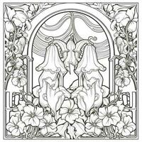 Art Nouveau Coloring Page photo