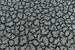 a close up of a cracked surface with some dirt photo