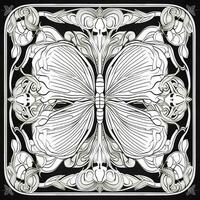 Art Nouveau Coloring Page photo