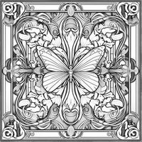 Art Nouveau Coloring Page photo