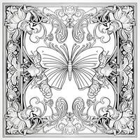 Art Nouveau Coloring Page photo