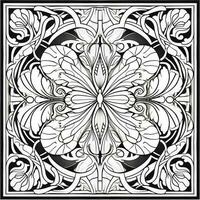 Art Nouveau Coloring Page photo