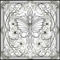 Art Nouveau Coloring Page photo