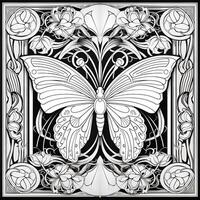 Art Nouveau Coloring Page photo