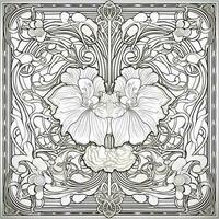 Art Nouveau Coloring Page photo