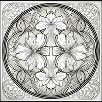 Art Nouveau Coloring Page photo