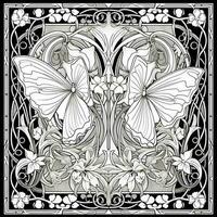 Art Nouveau Coloring Page photo