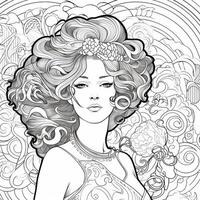 Art Nouveau Coloring Page photo