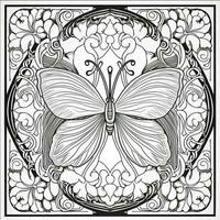 Art Nouveau Coloring Page photo