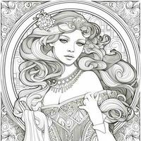 Art Nouveau Coloring Page photo