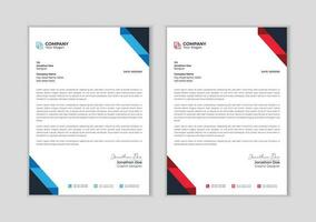 Modern corporate letterhead template design. Creative and Professional business style letterhead design  template. Letterhead template in flat style Free Vector. vector