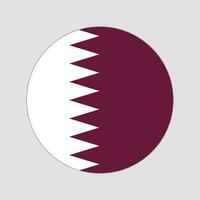 Qatar flag in circle. Flag of Qatar as round circle. Free Vector. vector