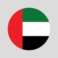 U.A.E flag vector icon design, United Arab emirates circle flag. Round of United Arab Emirates flag. Free Vector