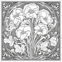 Art Nouveau Coloring Page photo