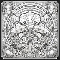 Art Nouveau Coloring Page photo