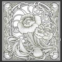 Art Nouveau Coloring Page photo