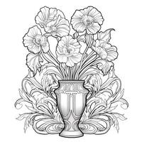 Art Nouveau Coloring Page photo