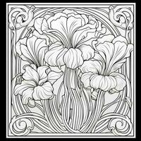 Art Nouveau Coloring Page photo