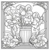 Art Nouveau Coloring Page photo