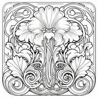 Art Nouveau Coloring Page photo