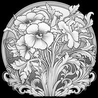 Art Nouveau Coloring Page photo