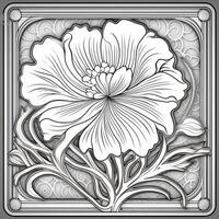 Art Nouveau Coloring Page photo