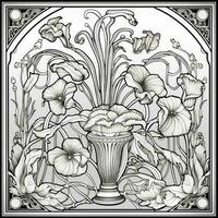 Art Nouveau Coloring Page photo