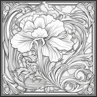 Art Nouveau Coloring Page photo