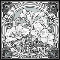 Art Nouveau Coloring Page photo