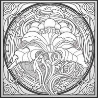 Art Nouveau Coloring Page photo